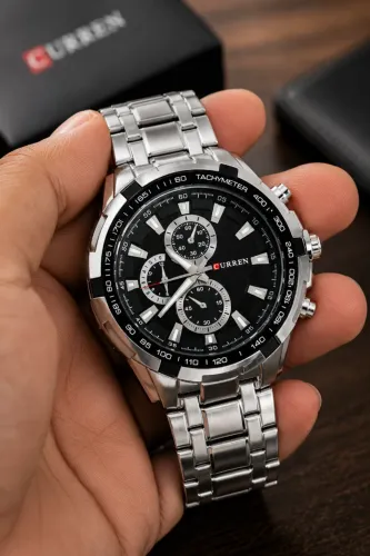 Relógio Masculino Curren Aço Inoxidável Quartz Estilo Esportivo Premium