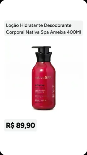 Loção hidratante desodorante corporal nativa SPA ameixa 400ml