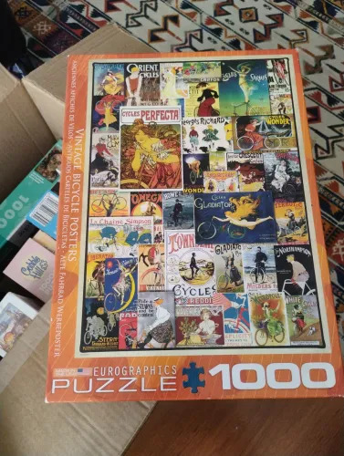 Quebra cabeça puzzle Eurographics Vintage Bicycle Posters