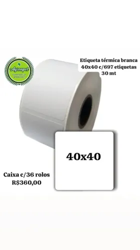 Etiqueta térmica branca