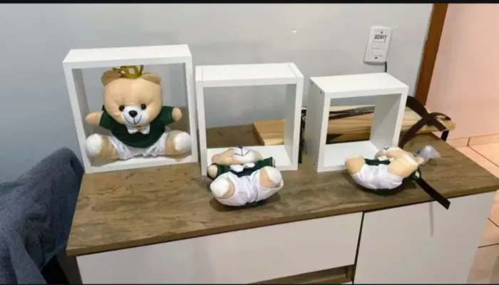 Kit Nicho 03 unidades Quadrado branco