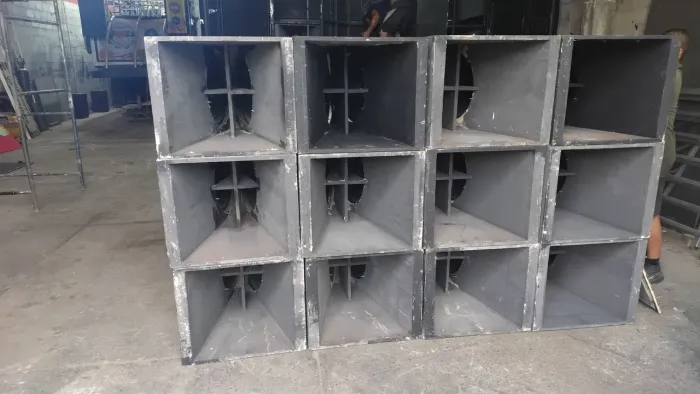 Caixas de som canhão  e aplicadores 