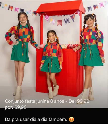 Conjunto festa junina 8 anos