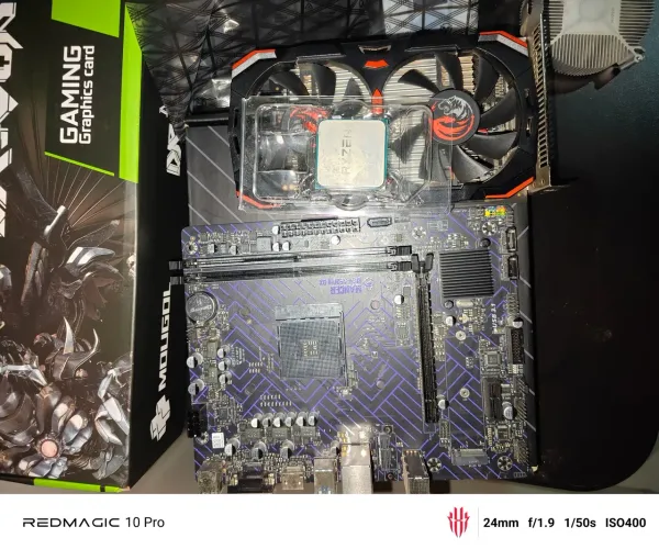 Kit placa mãe processador e placa de vídeo 