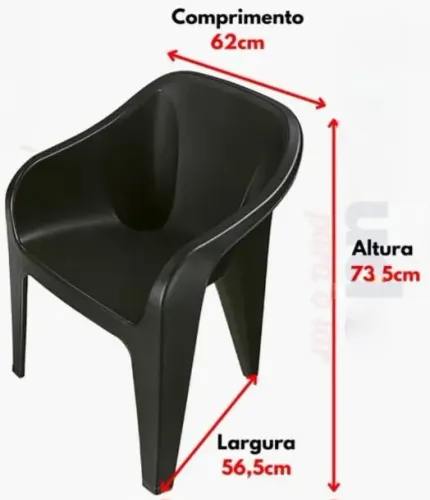 Cadeiras Plásticas 12 unidades