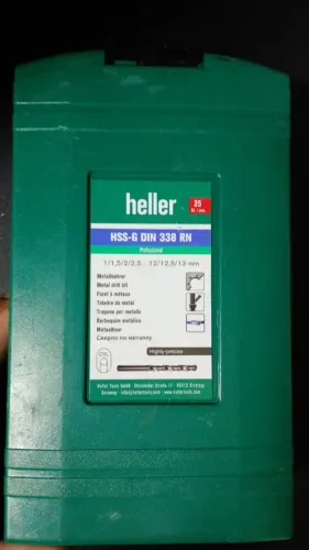 Jogo de Brocas Heller HSS-G 1-13mm Cilíndrica Aço Rápido 25 Peças