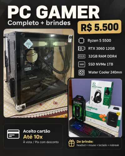 PC GAMER COMPLETO + BRINDES