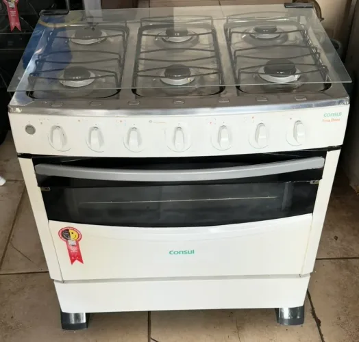 Fogão cônsul acendimento automático conservado 6 bocas 