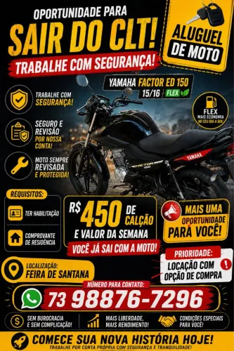 MOTOCA PRONTA PARA TRABALHAR!