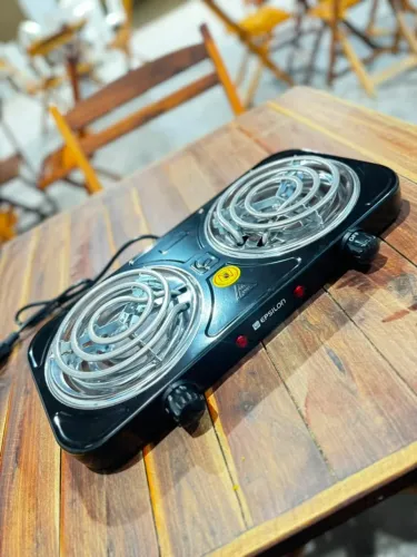 Fogãozinho elétrico duas bocas Cooktop 100% elétrico
