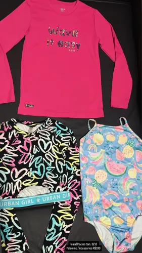Lote TAM. 8 Praia e Piscina - Maiô e blusas Palomino e Acessories