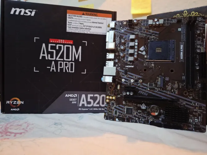 Placa-Mãe MSI A520M-A PRO - Na Garantia, Com NF e Pouco Uso!