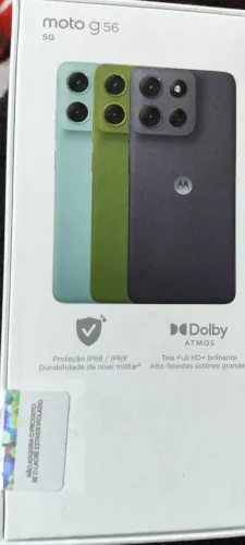 Vendo smartphone Moto G 56 na cor verde, caixa lacrada.