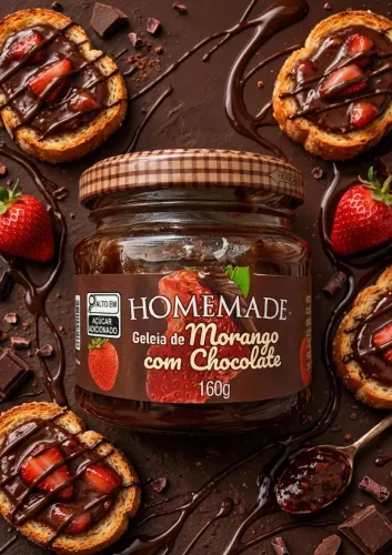 Geleia de morango com chocolate!!