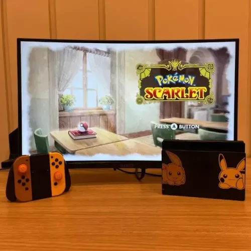 Nintendo Switch V2 Edição Let's Go Pikachu! - Case - Cartões NFC - 32Gb e 128Gb MicroSD