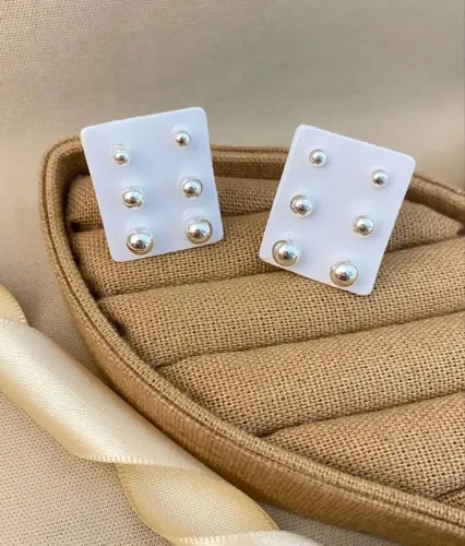 Trio brinco prata