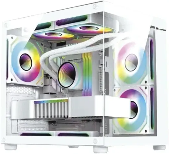 Gabinete Branco Gamer Hayom GB1797 Branco com 4 Fans lacrado