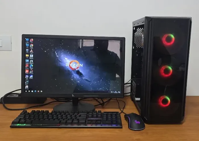 PC Gamer Completo Ryzen 5 3600 16GB RAM DDR4 3200MHz 512GB SSD M2 Nvidia GeForce Tela 20''