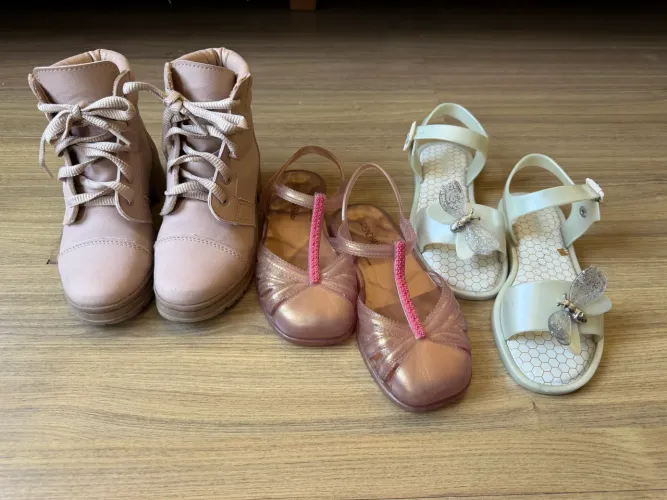 Mini Melissa sandália e bota tamanho 30