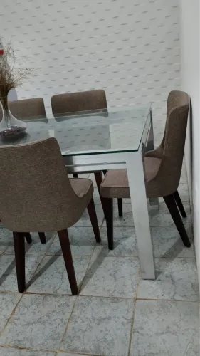 Mesa de jantar Vidro com 6 cadeiras