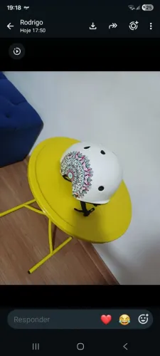 Capacete Oxelo MF500 mandala white 