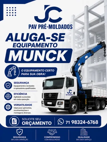 Aluga - se equipamento Munck