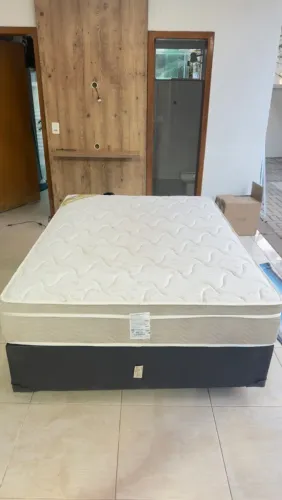 Cama Box Casal + Colchão Ortobom Airtech Springpocket