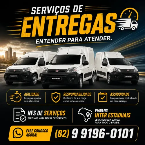 Fazemos entregas e coletas