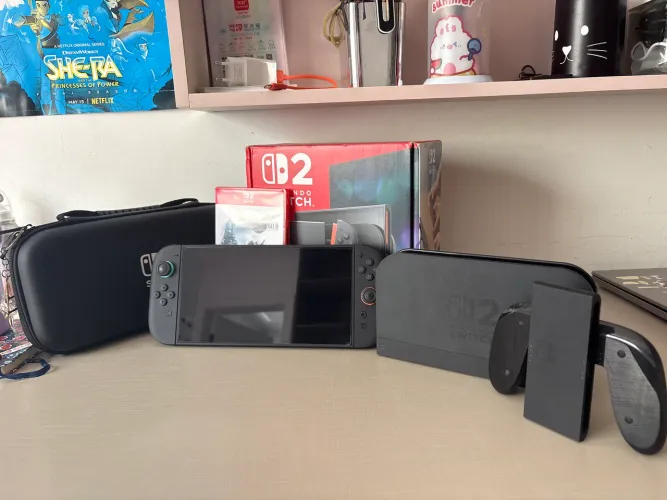 Nintendo Switch 2 com capa e película + Final Fantasy 7 Remake Intergrade