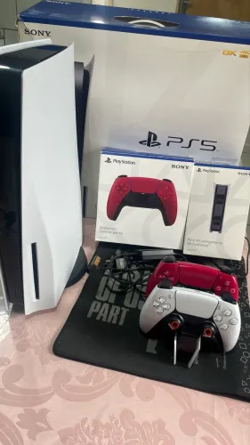 Ps5 Mídia Física, 2 controles + base de carregamento