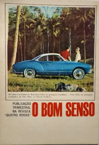 2 Revistas Bom Senso da década de 60 capas 2 lindos karmann ghia