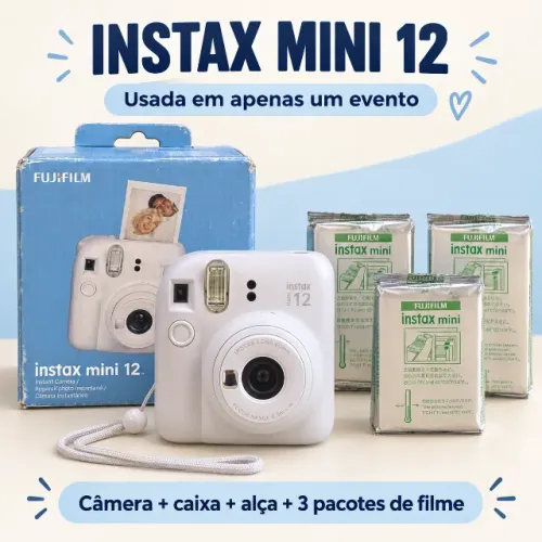 Fujifilm Instax Mini 12 branca + filmes e caixa | Pouco usada