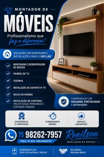 Montador de móveis / Montagem de móveis / Armador de móveis 