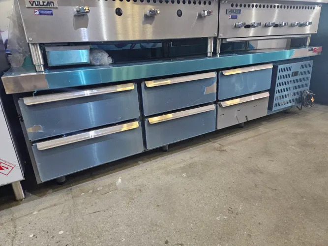 balcão hamburgueria refrigerador 6 gavetas total inox