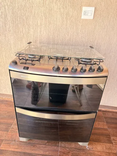 Fogão Brastemp duplo forno elétrico e a gás