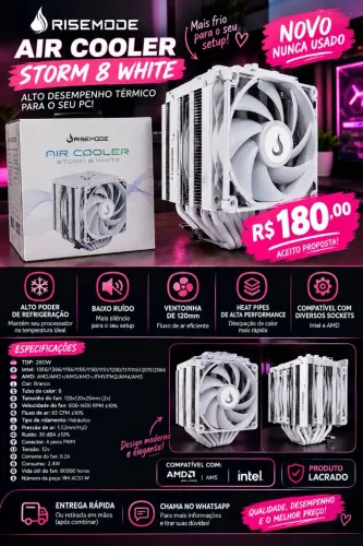 AIR COOLER RISE MODE STORM 8 WHITE ? NOVO! ?