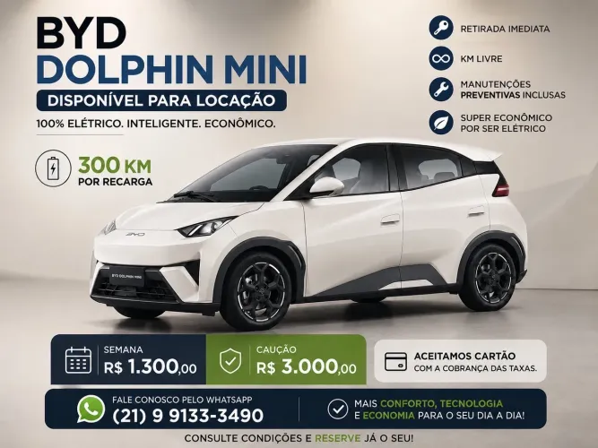Aluguel BYD Dolphin Mini - Disponível Locação