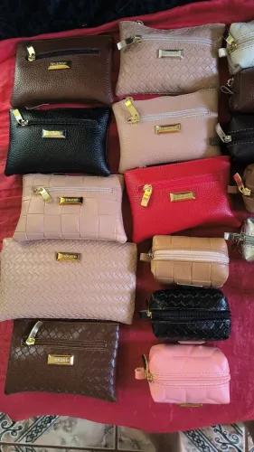 Bolsa e carteiras couro fino