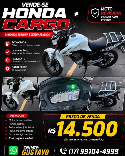     Honda Cargo 2024 160 Revisada - Pronta para Trabalhar!