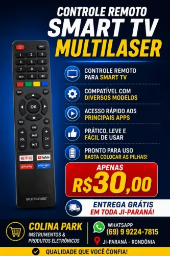 Controle remoto Smartv Multilaser