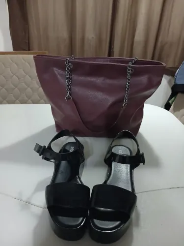 Sandália melissa n 39/40 bolsa kit 50 reais os dois