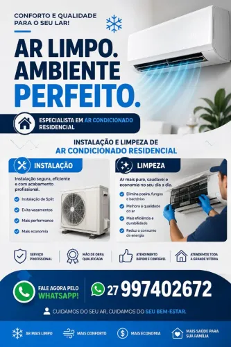Ar condicionado Instalação e manutenção 