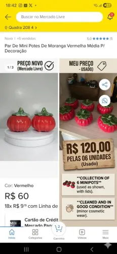 Potes para caldos e decoração - porcelana