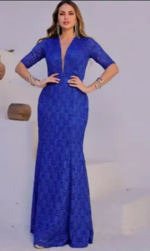 Vestido de festa azul