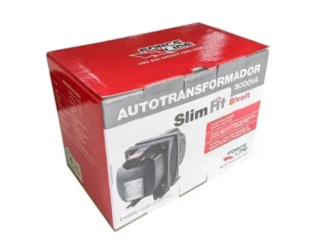 Autotransformador Slim Fit 3000VA Bivolt - Forceline