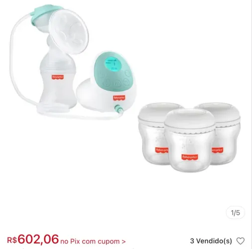 Kit extrator de leite Fischer Price (sem uso)
