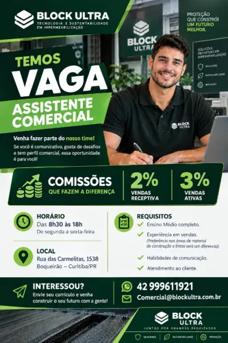 Vaga Assistente Comercial