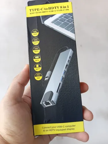 Hub Adaptador USB Tipo C com 8 Portas - Com HDMI 4K