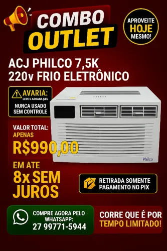 AR DE JANELA PHILCO 7,5K 220V FRIO ELETRONICO- OUTLET