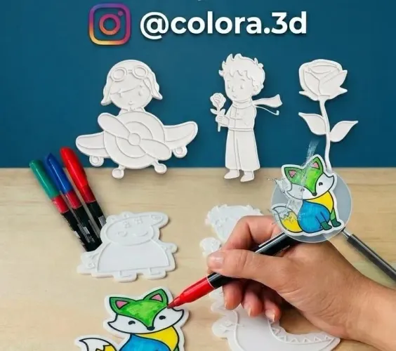 Plaquinhas para colorir lavável